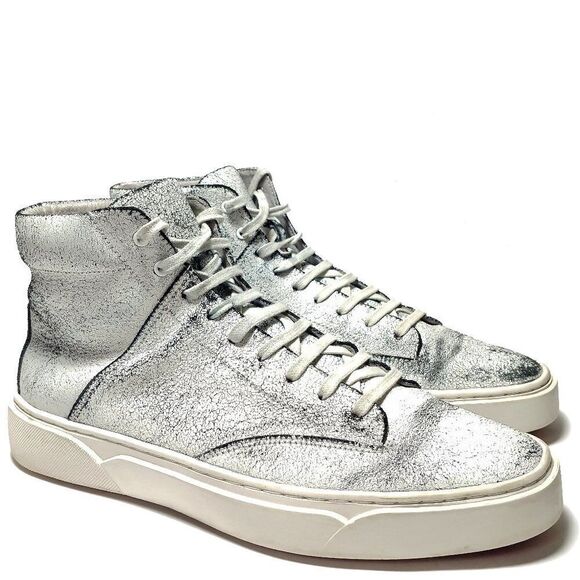 TCG Limited Edition "Culver" Cracked Distressed White Sneakers Sz 9 - Picture 2 of 13